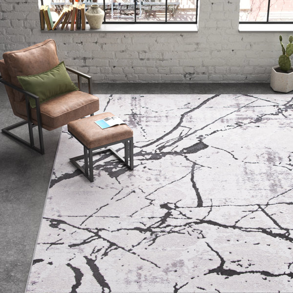 Steelside™ Metzger Abstract Grey/Black Area Rug & Reviews Wayfair Canada